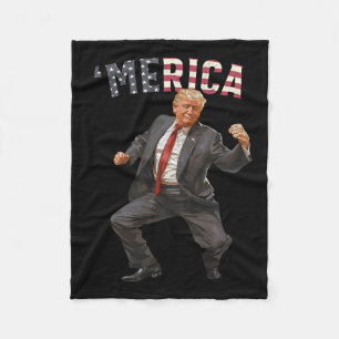 Trump Happy 4th van juli Trump Amerikaanse vlag ge Fleece Deken