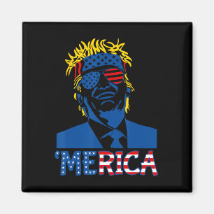 Trump Happy 4th van juli Trump Amerikaanse vlag ge Magneet