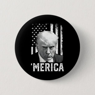 Trump Happy 4th van juli Trump Amerikaanse vlag ge Ronde Button 5,7 Cm