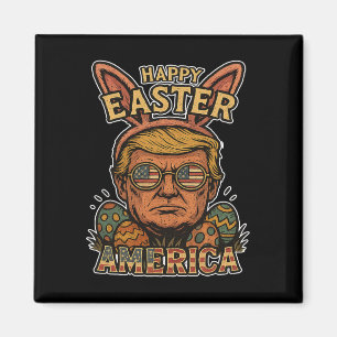 Trump Happy Pasen Konijn Eieren Jacht Lente Grappi Magneet