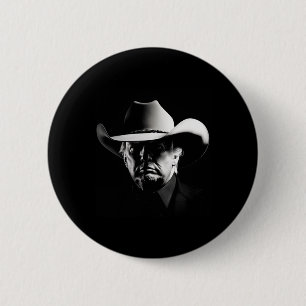 Trump Head Cowboy USA 2024 Stemming US Maga Ronde Button 5,7 Cm