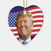 Trump Heart Keramisch Ornament (Links)