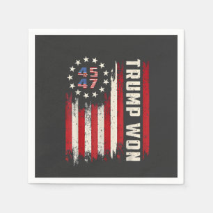 Trump heeft de inauguratie van de Amerikaanse vlag Servet
