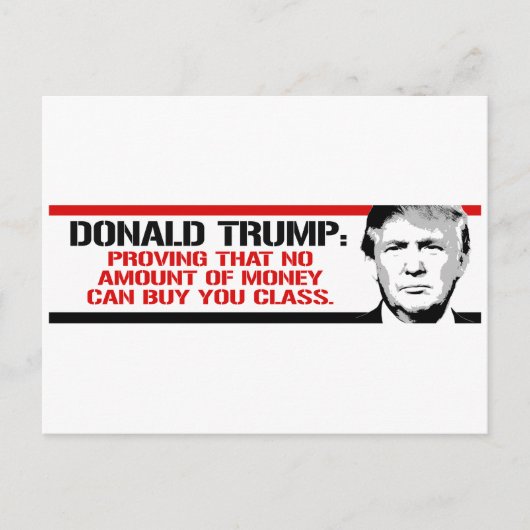 Trump heeft geen geld om je te kopen. briefkaart (Voorkant)