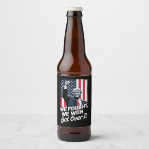 Trump Heeft Gewonnen Kom Er Overheen Trump Overwin Bier Etiket
