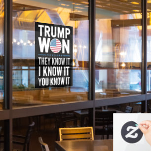 Trump Heeft Gewonnen Ze Weten Het 2024 47e Preside Raamsticker