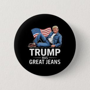 Trump Heeft Grote Broeken Funny Politieke Humor Ca Ronde Button 5,7 Cm