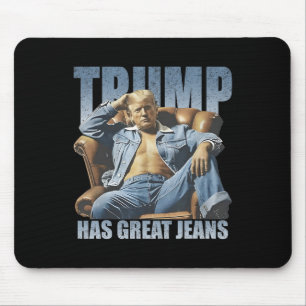 Trump Heeft Grote Broeken Grappig Retro Muismat
