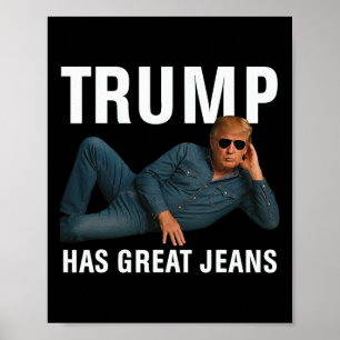 Trump Heeft Grote Broeken Grappige Grafische T-shi Poster