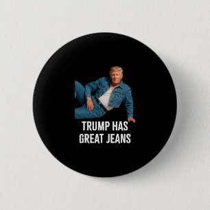 Trump Heeft Grote Broeken Grappige Grafische T-shi Ronde Button 5,7 Cm