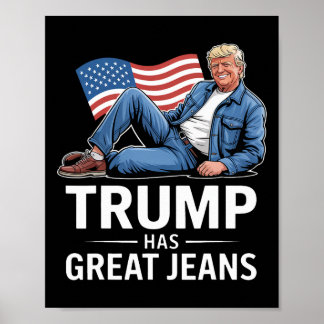 Trump Heeft Grote Broeken Grappige Politieke Humor Poster