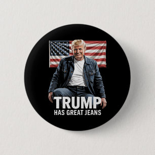 Trump Heeft Grote Broeken Grappige Politieke Humor Ronde Button 5,7 Cm