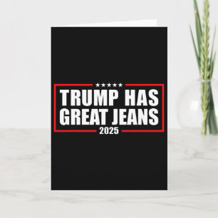 Trump Heeft Grote Jeans Grappige Retro Denim Meme Kaart