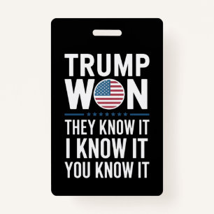 Trump heeft het 47ste President van 2024 gewonnen Badge