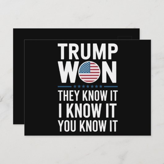 Trump heeft het 47ste President van 2024 gewonnen Briefkaart (Voorkant / Achterkant)