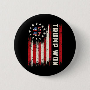 Trump heeft in 2024 45 47e President Amerikaanse v Ronde Button 5,7 Cm
