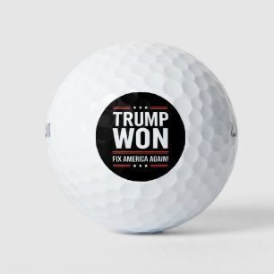 Trump heeft MAGA Trump-winnaar 2024 Fix America op Golfballen
