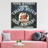TRUMP HEEFT NEKSCROTUMSYNDROOM CANVAS AFDRUK (Insitu (Woonkamer))