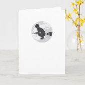 Trump Heksenbezem Grappig Halloween Kaart (Gele Bloem)