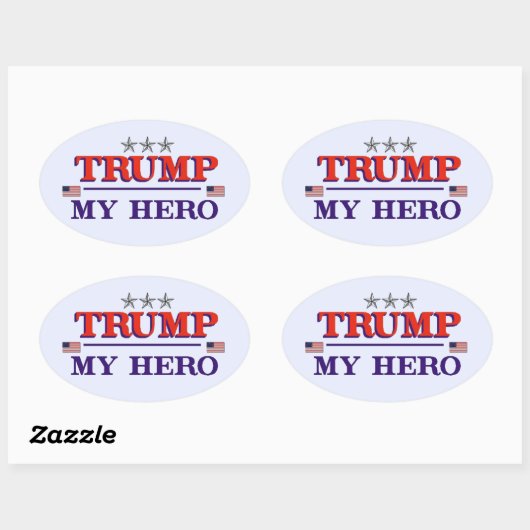 TRUMP Hero Oval Sticker (Vel)