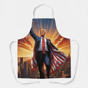 Trump, het Amerikaanse Schort van de superhelden