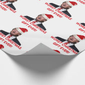 Trump, het ergste kerstcadeau ooit. cadeaupapier (Hoek)