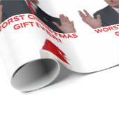 Trump, het ergste kerstcadeau ooit. cadeaupapier (Rol Hoek)