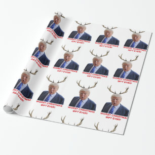 Trump, het ergste kerstcadeau ooit. cadeaupapier
