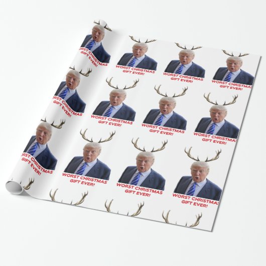 Trump, het ergste kerstcadeau ooit. cadeaupapier (Uitgerold)