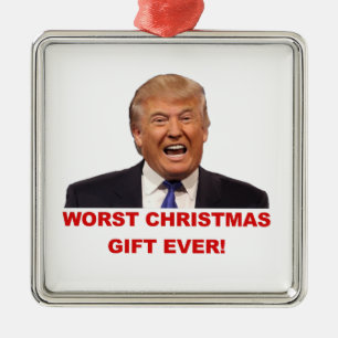 Trump, het ergste kerstcadeau ooit. Keramische orn Metalen Ornament