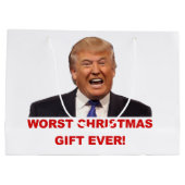 Trump, het ergste kerstcadeau ooit. large cadeautasje (Achterkant)