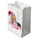 Trump, het ergste kerstcadeau ooit. medium cadeauzakje (Voorkant Gekanteld)