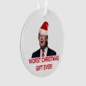 Trump, het ergste kerstcadeau ooit. ornament (voorkant)
