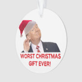 Trump, het ergste kerstcadeau ooit. ornament (voorkant)
