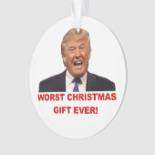 Trump, het ergste kerstcadeau ooit. ornament (voorkant)