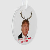 Trump, het ergste kerstcadeau ooit. ornament (voorkant)