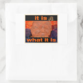 Trump het is wat het is rechthoekige sticker (Tas)