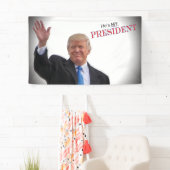 Trump Hij is mijn President 🤍 ️🧡 💙 Patriottisch Spandoek (Insitu)