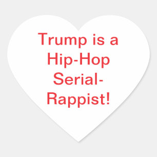 Trump Hip-Hop Seriem-Rappist Hankamer Artjunkhaus Hart Sticker