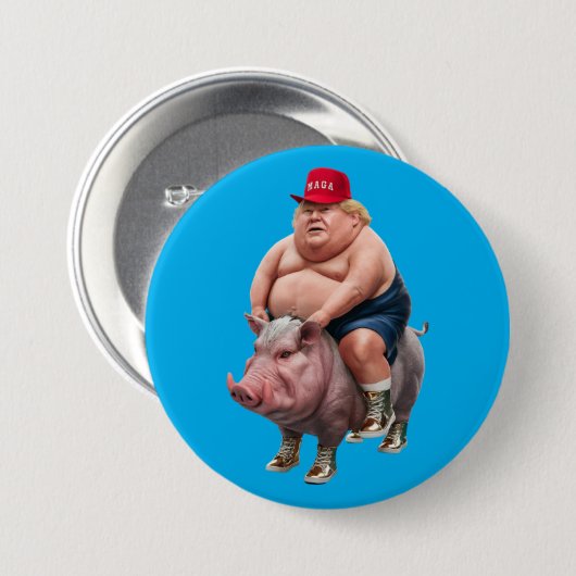 Trump Hog on Hog Button (Voorkant /achterkant)