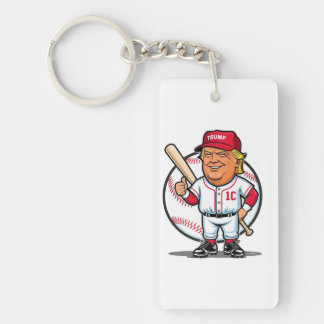 Trump-honkbalkarikatuur Sleutelhanger