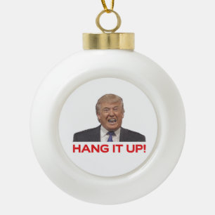 Trump, hou het op! keramische bal ornament
