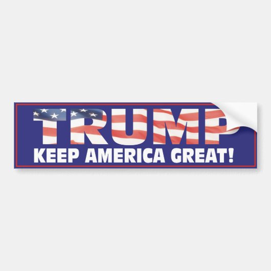 Trump - houd Amerika geweldig! Bumpersticker (Voorkant)