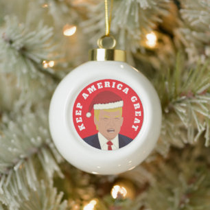 Trump houdt Amerika groot kerstbal Ornament