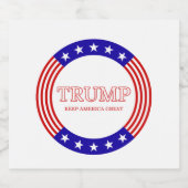 Trump houdt Amerika simpel Sparkling Wijnetiket (Enkel label)