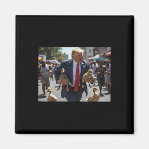 Trump houdt eend en kat en stemt Trump-huisdieren Magneet