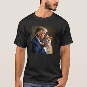 Trump houdt van katten Grappige foto's maken huisd T-shirt