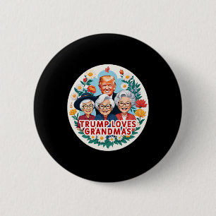 Trump houdt van oma Moederdag Ronde Button 5,7 Cm