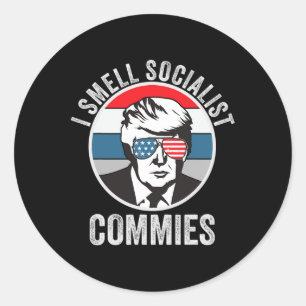 Trump I Smell maakt politieke humor Ronde Sticker