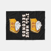 Trump Ik heb Seconds 45 47 Pumpkin Pie Thanksgi Fleece Deken (Voorkant (Horizontaal))